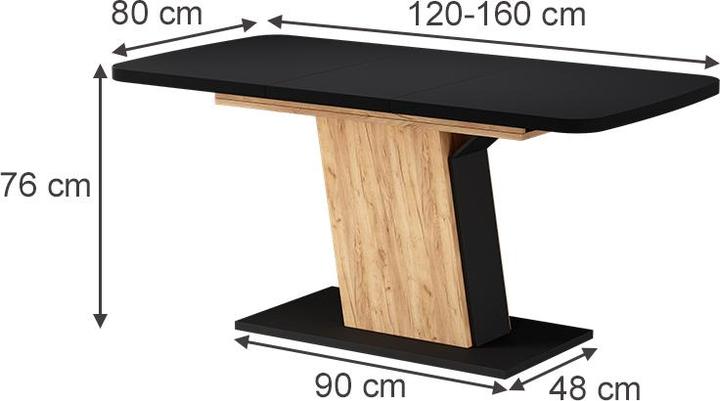Image du produit Vicco Table de salle à manger Fenaro (160 x 120 x 77.30 cm)