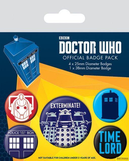 Image du produit Pyramid Badges DOCTOR WHO - Pack 5 - Exterminer