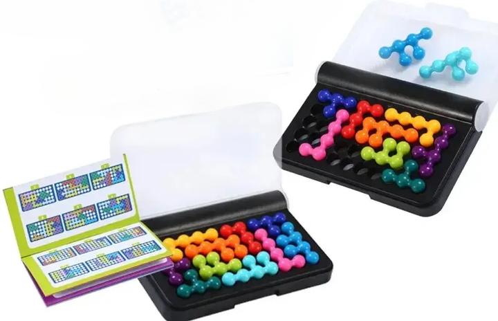 Activity Board 120 Herausforderungen IQ 3D Puzzle Brettspiel Klassische Pyramide Platte Perle Logischer Verstand