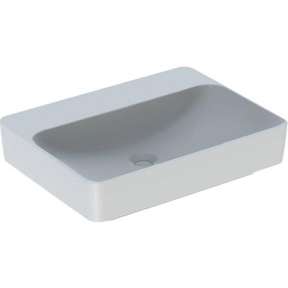 Geberit, Waschbecken, VariForm Aufsatzwaschtisch rechteckig, 600x450mm, mit Hahnloch, ohne Überlauf (790 mm, 195 mm)