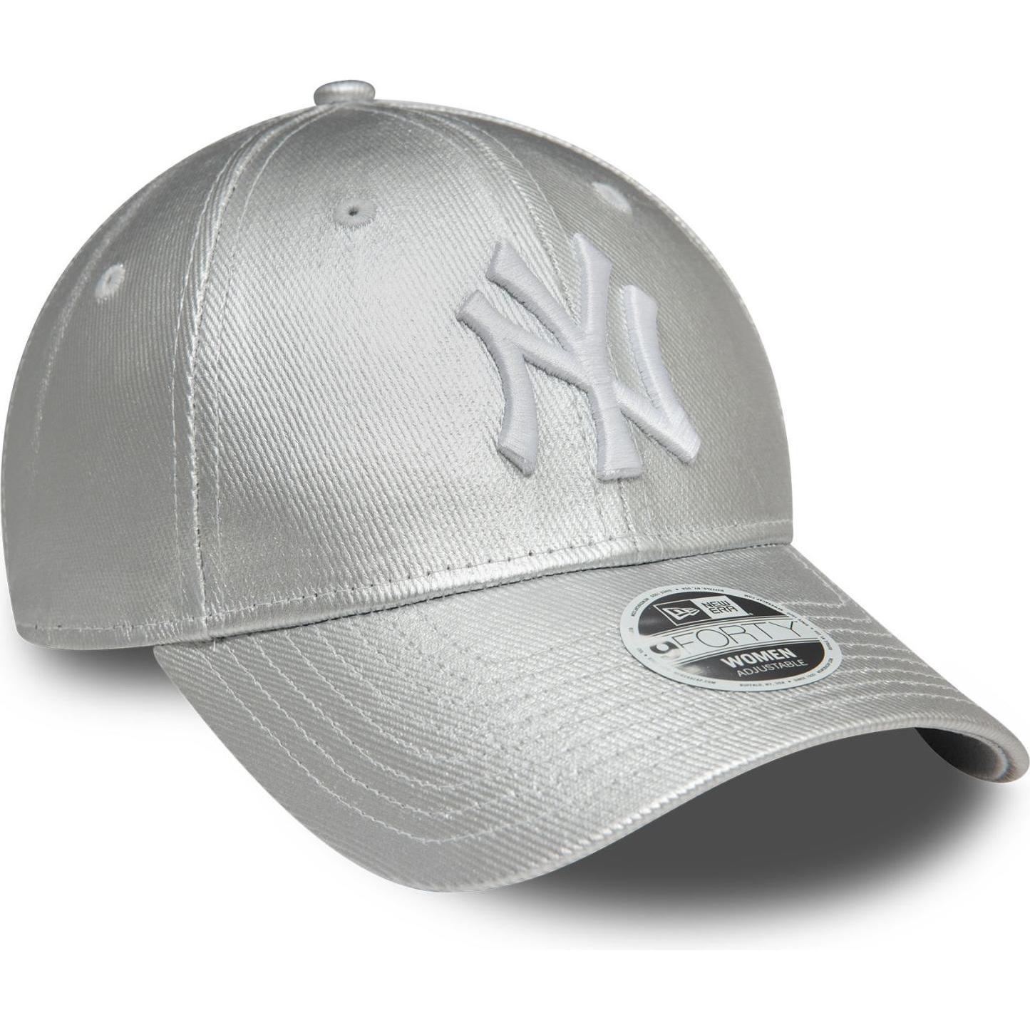 Thumbnail - New Era, Damen, Cap, 9Forty Damen Cap - METALLIC DENIM NY Yankees silber, Silber
