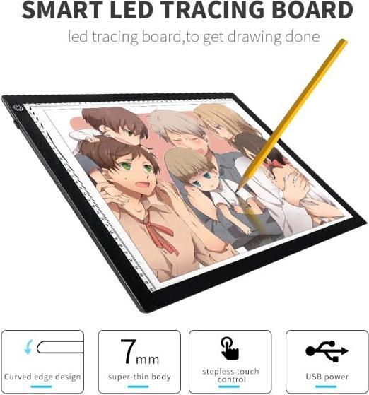 Actual product image MU Classic LED Leuchttisch dimmbar mit USB-C & Magnetfunktion (47.10 x 34.90 cm)