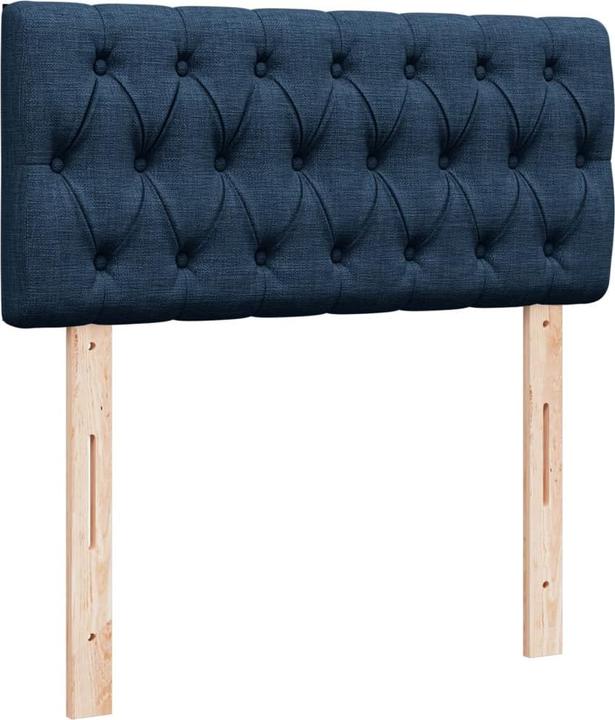 Produktbild VidaXL Boxspringbett Einzelbett Polsterbett Bett Matratze Blau 80x200cm Stoff (80 x 200 cm)