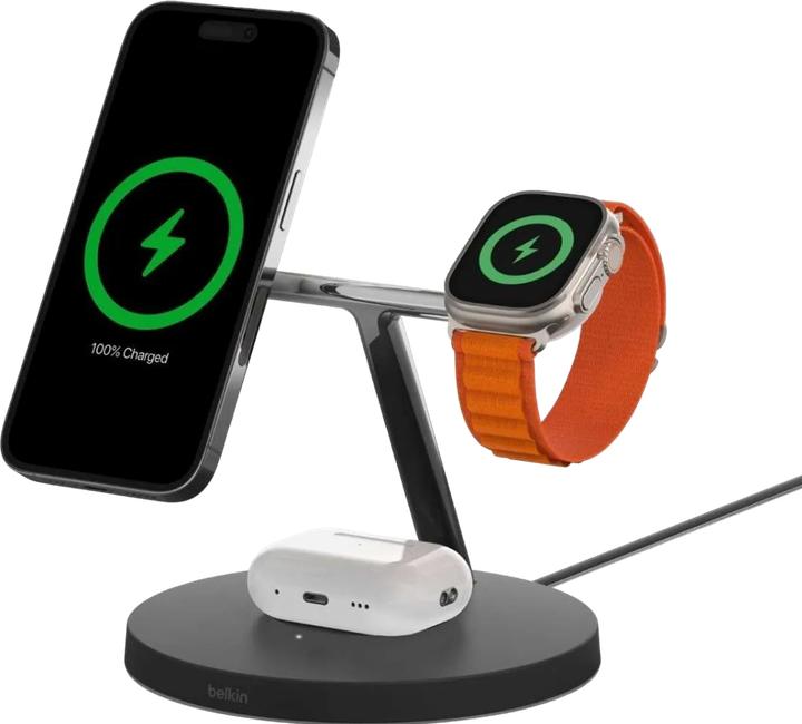 Produktbild Belkin BoostCharge Pro 3-in-1 Ladegerät mit MagSafe (15 W)
