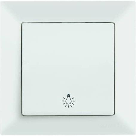 Mutlusan Candela Taster Licht Schalter Unterputz weiss, Taster + Schalter, Weiss