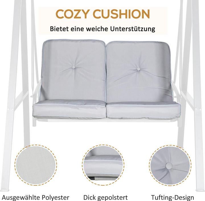 Immagine prodotto Outsunny Hollywoodschaukel Stahl, Polyester Grau