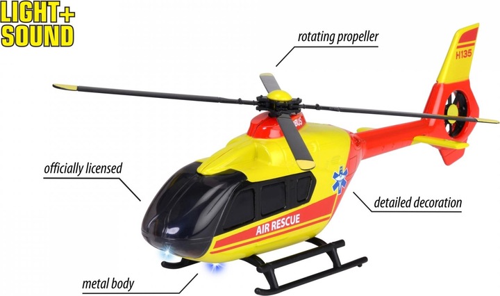 Immagine prodotto Majorette Elicottero di soccorso Airbus H135
