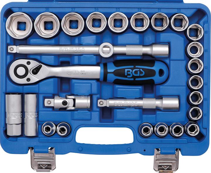 Produktbild BGS Steckschlüssel-Satz Antrieb 12,5 mm (1/2") SW 8 - 32 mm 27-tlg. (12.5 mm)