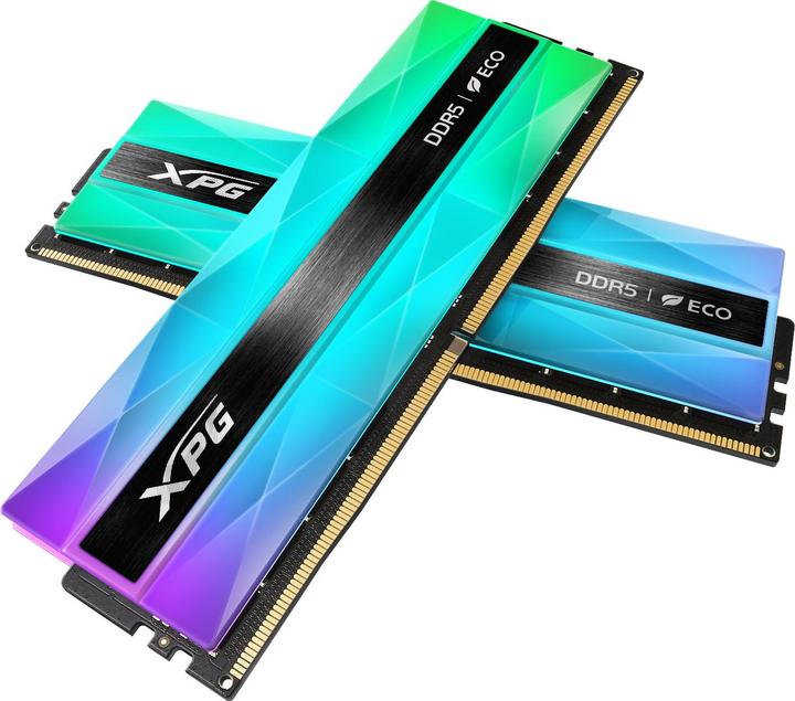 Immagine prodotto Adata DDR5 32GB 8000-38 K2 XPG Lancer Neon RGB silvergray (2 x 16GB, 8000 MHz, RAM DDR5, U-DIMM)
