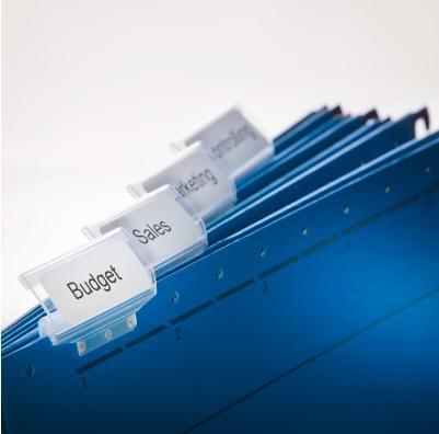 Actual product image Avery Visible tab labels