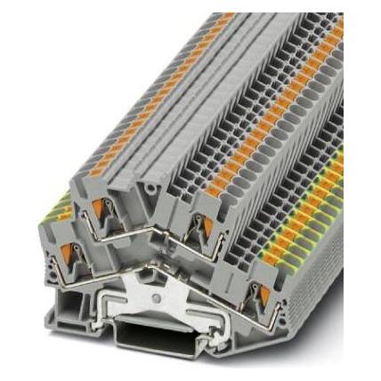 Phoenix Contact PTTBS 2,5-PE/L 3209621 Doppelstock-Schutzleiterklemme 0.14 mm² 2.50 mm² Schwarz 50 St., Elektronikkabel + Stecker, Grau