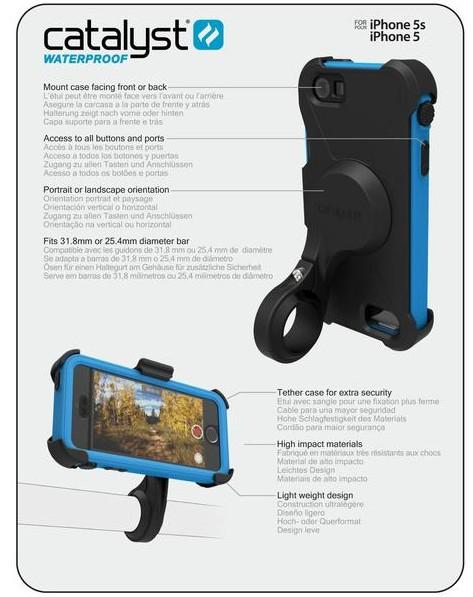 Actual product image Catalyst Bike Mount iPhone 5/5S/SE Case Black