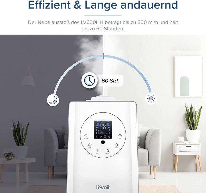 Produktbild Levoit LV600HH Ultraschall Luftbefeuchter 6L in Weiss (70 m²)