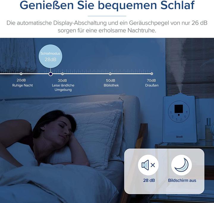 Produktbild Levoit LV600HH Ultraschall Luftbefeuchter 6L in Weiss (70 m²)