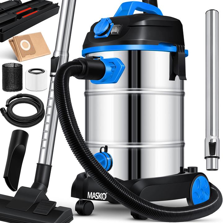 Actual product image Masko Industrial Vacuum Cleaner 1800Watt in Blue (Wet dry vacuum cleaner)