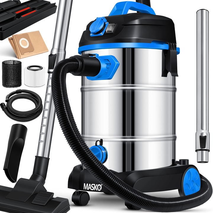 Produktbild Masko Industriestaubsauger 1800Watt in Blau (Nass-Trockensauger)