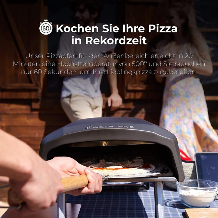 Image du produit MasterPRO Four à pizza Pelle à pizza, coupe-pizza et planche à pizza (Four à pizza à gaz)