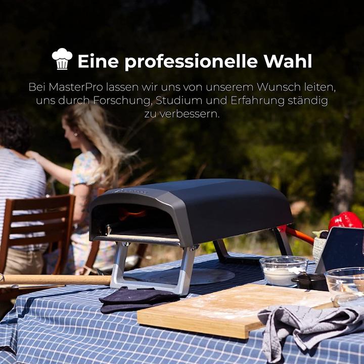 Image du produit MasterPRO Four à pizza Pelle à pizza, coupe-pizza et planche à pizza (Four à pizza à gaz)