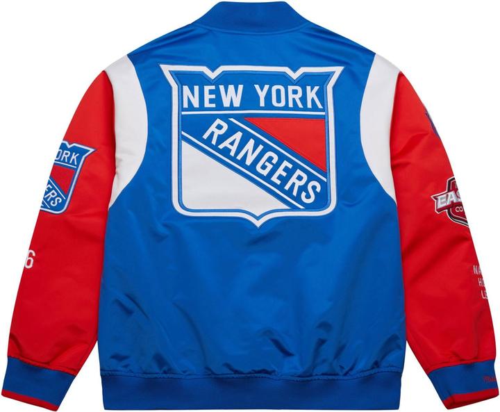 Actual product image Mitchell & Ness M&N Heavyweight Satin Jacket NHL New York Rangers - L (L)