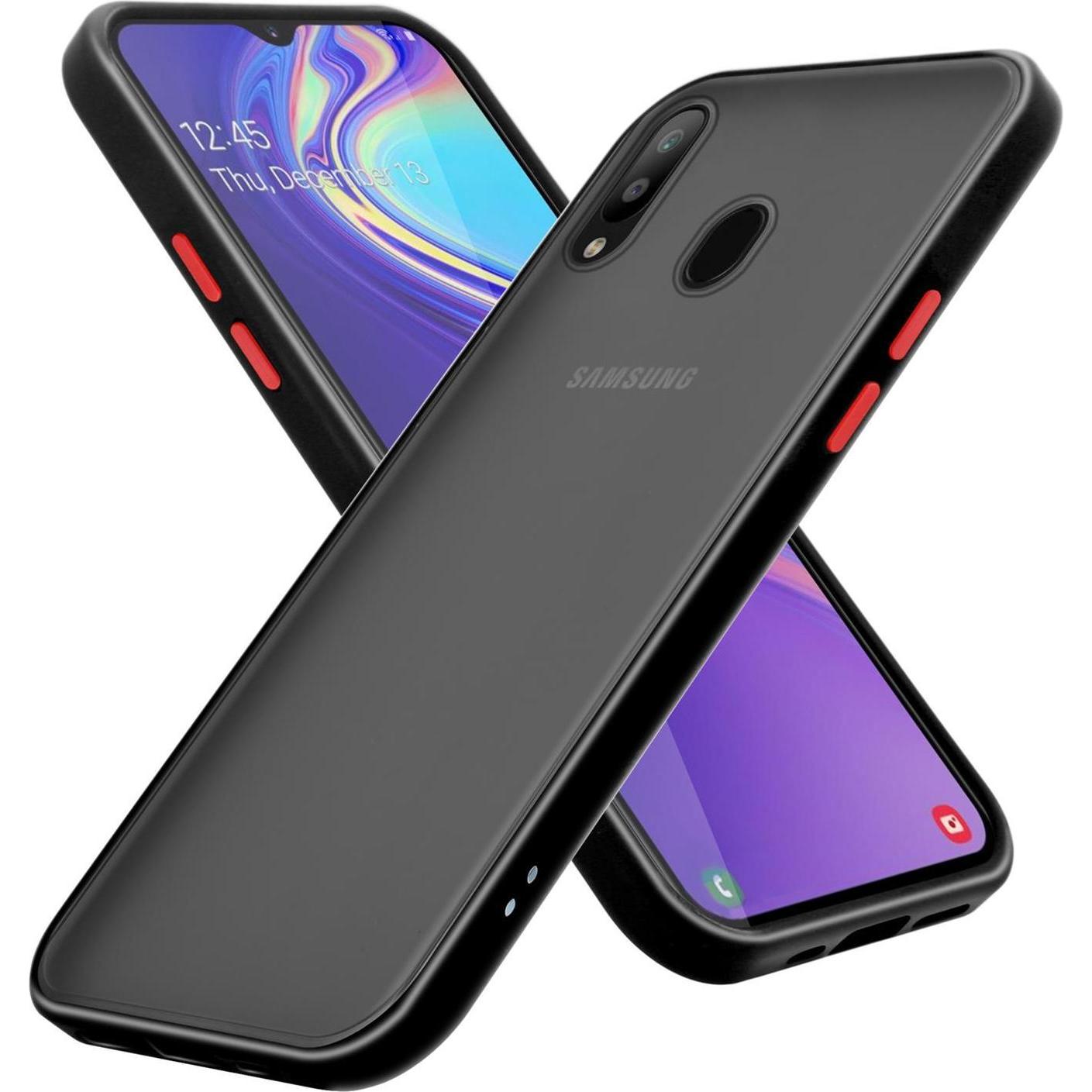 Cadorabo Hybrid Matt Cover (Samsung Galaxy M30), Smartphone Hülle, Transparent