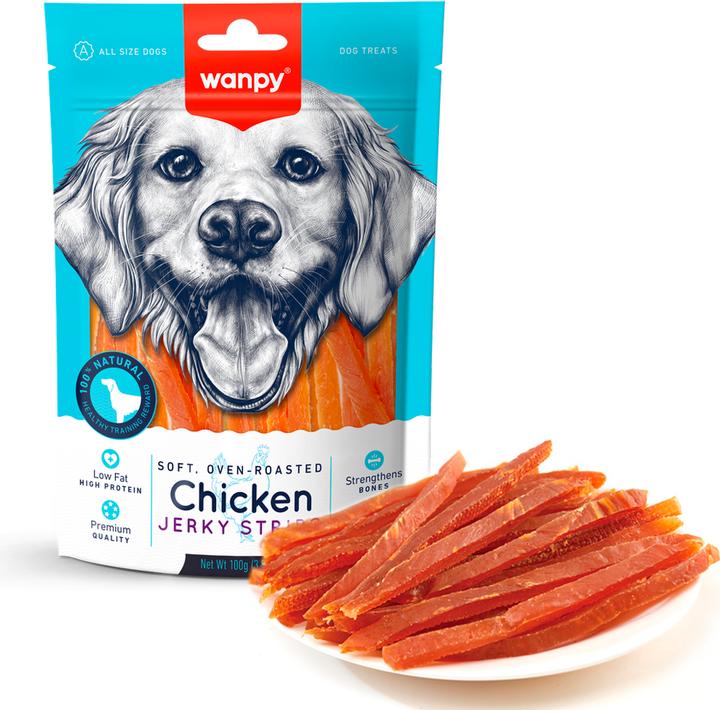 Wanpy Soft Oven-Roasted Chicken Jerky Strips (1 Stk., 117 g)