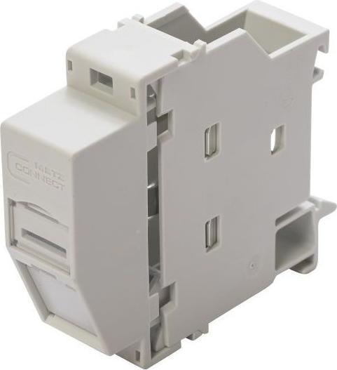 Immagine prodotto Elbro Modulo per guida DIN AMDplus per 1×RJ45 Keystone IP20 grigio (Supporto per modulo Keystone)