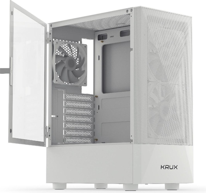 Actual product image Krux Vako White RGB (KRXD005) (ATX, Micro-ITX, mATX)