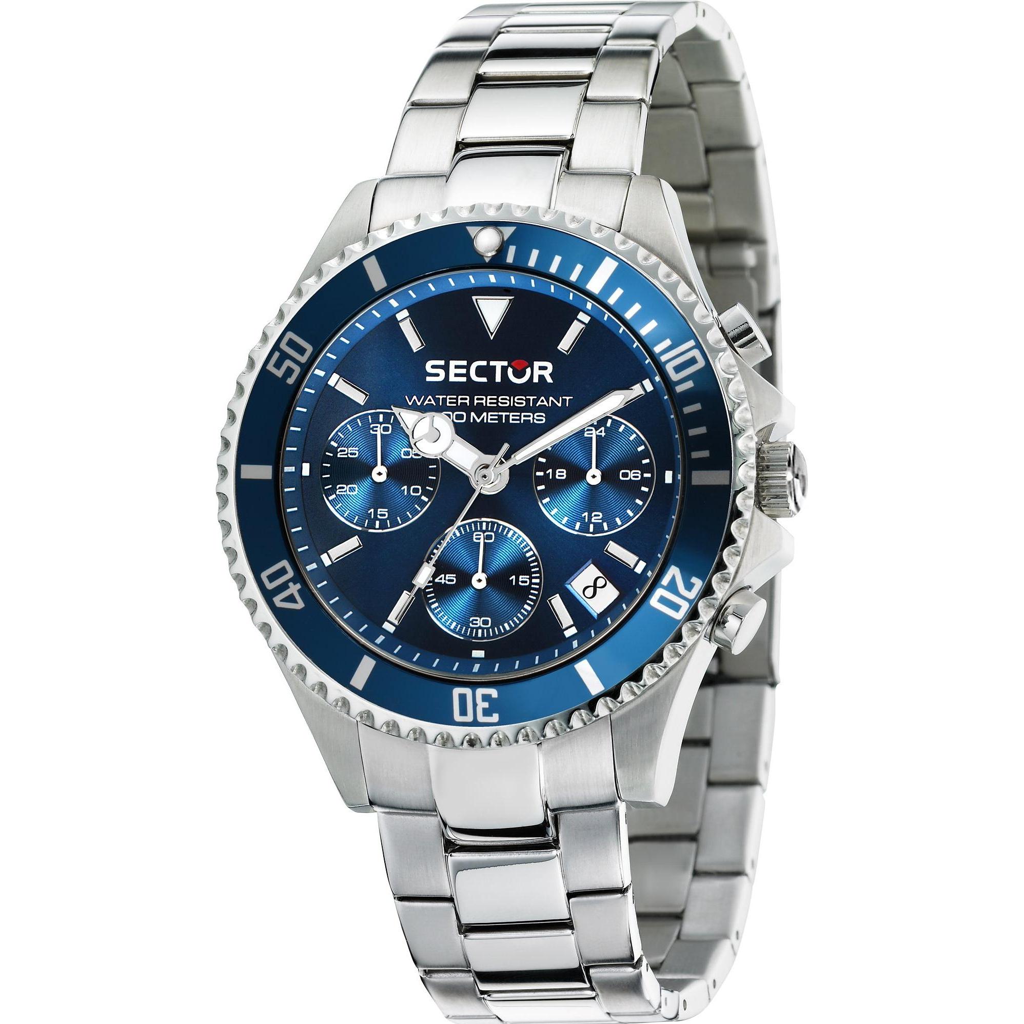 Sector, Armbanduhr, Armbanduhr 230 R3273661007, Blau, (Chronograph, 43 mm)