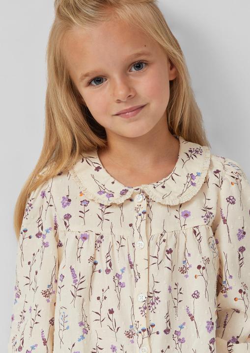 Immagine prodotto s.Oliver Bluse Strukturierte Bluse im A-Shape mit Bubikragen und Spitze (140)
