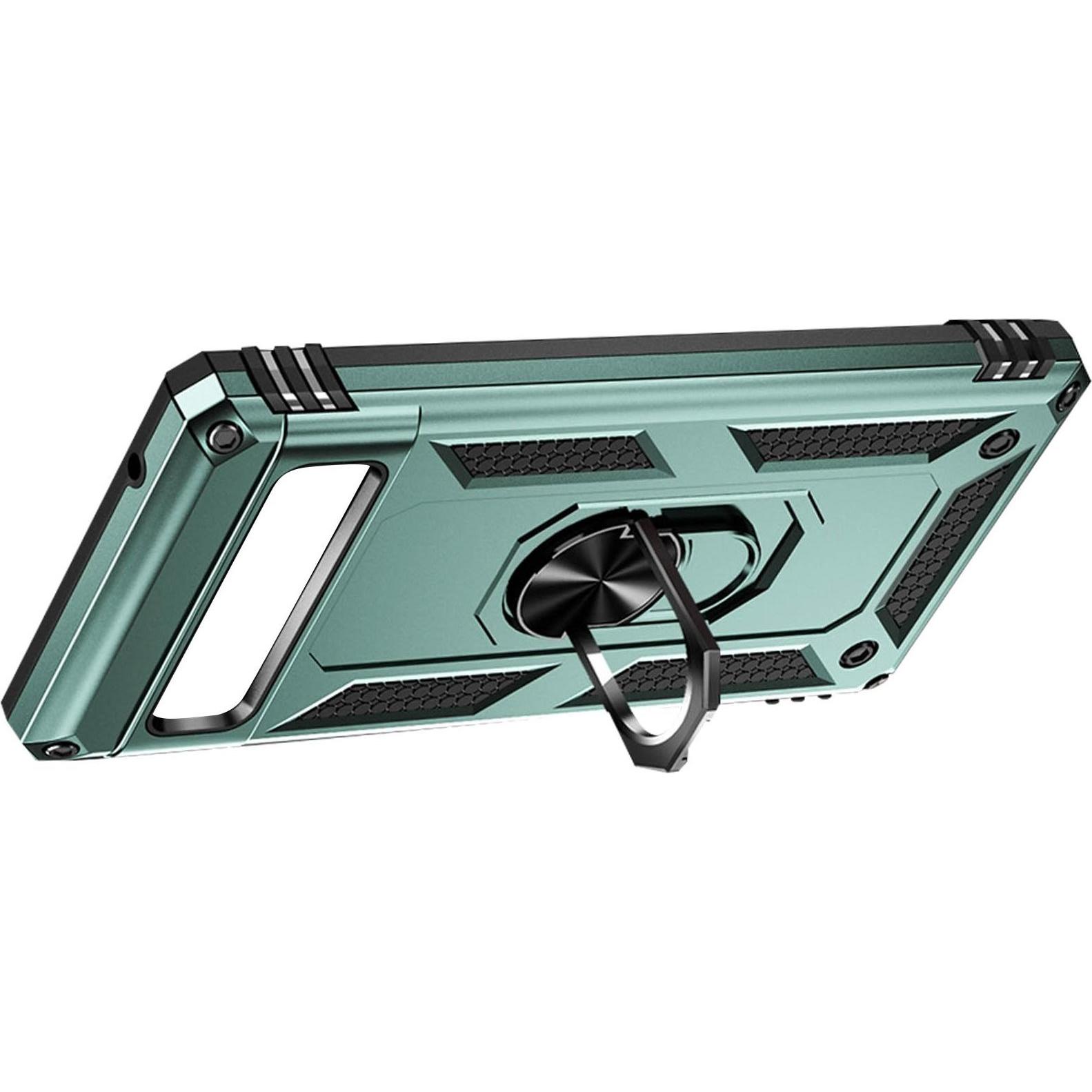 Thumbnail - Avizar Stossfeste Handyhülle mit Ring Series (Google Pixel 7a), Smartphone Hülle, Grün