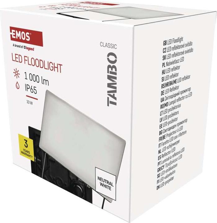 Produktbild Emos LED-Fluter TAMBO, 10 w, 1000 lm, IP65, schwarz (1000 lm, IP65)