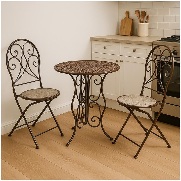 HTI-Living Essgruppe 3-teilig Lani (Metal)