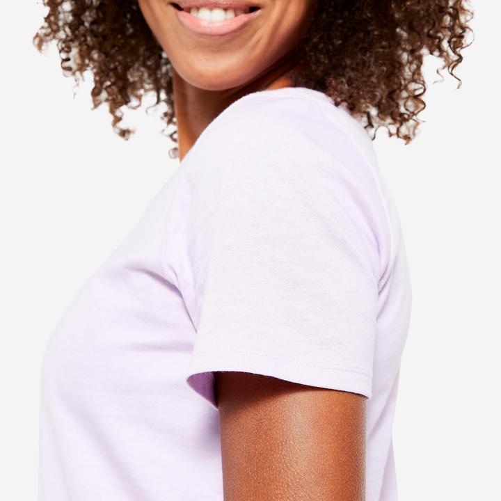 Produktbild Domyos T-Shirt Damen V-Ausschnitt - 500 blasslila (XS)
