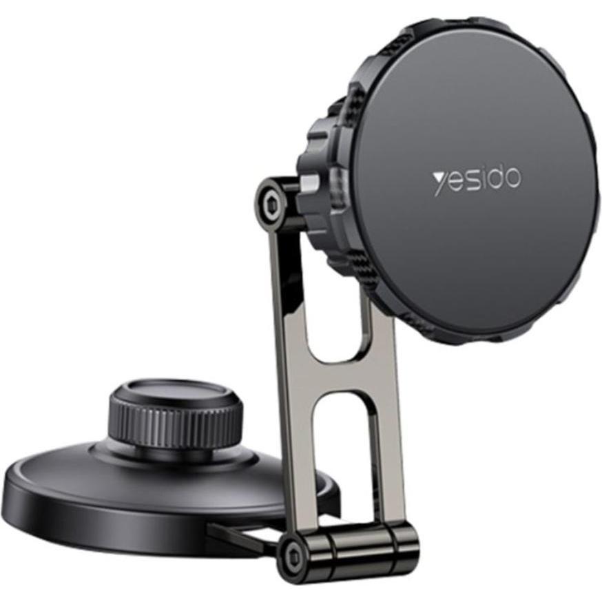 Yesido - Car Holder (C198) - Magnetic Grip, Telescopic, for Dashboard and Display - Grey, Supporto per smartphone, Grigio