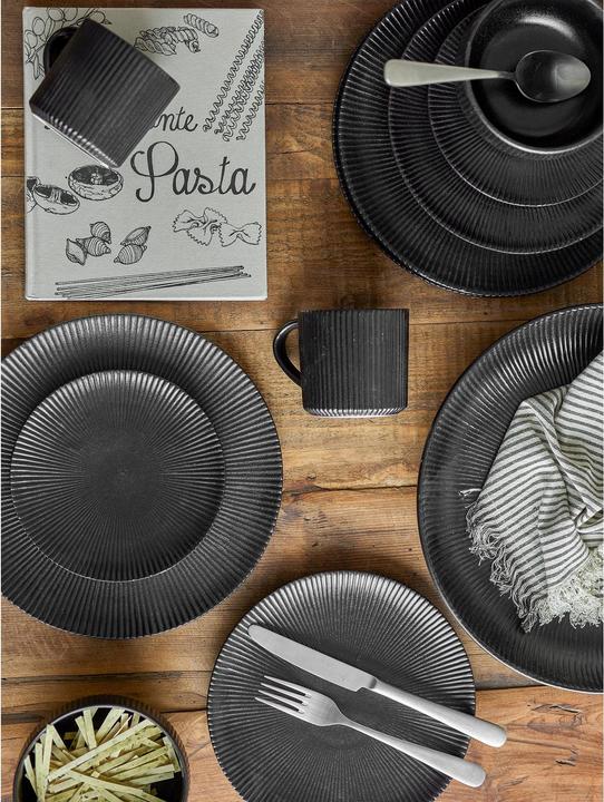 Image du produit Bloomingville - Neri Dinnerware Set - Black - Stoneware (12 pcs)