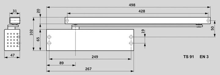 Actual product image Dormakaba Door closer TS 91 B Contur Design (Indoor)