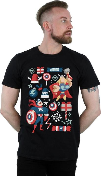 Produktbild Thor And Captain America Christmas Day TShirt (M)