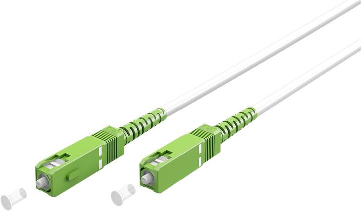 Produktbild Goobay Glasfaserkabel FTTH, Singlemode OS2 White, weiss Simplex, 0,5 m (0.50 m)