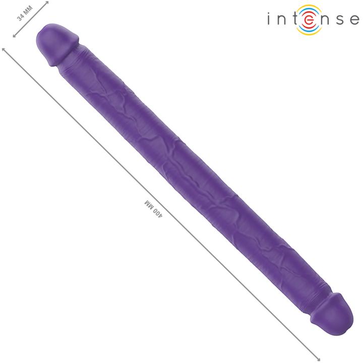 Actual product image Intense Gunter Dildo Doppelvibrator 40 cm Lila Fernbedienung