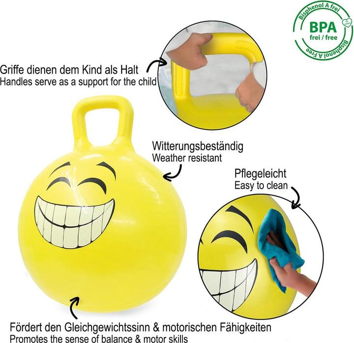Image du produit Jamara Hop Ball Smile - Balle à entonnoir - garçon/fille - 1 an(s) - jaune - 407 g