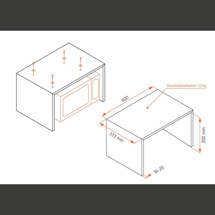 Produktbild Silva Mikrowelle Unterbau MW-U 25.4 (17 l)