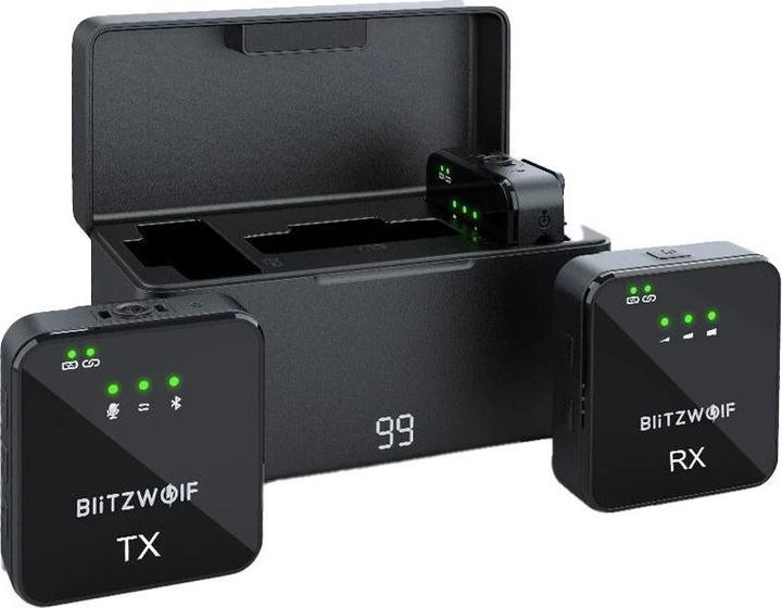 Actual product image BlitzWolf Wireless Microphone, BW-SX63, 1000mAh (black)