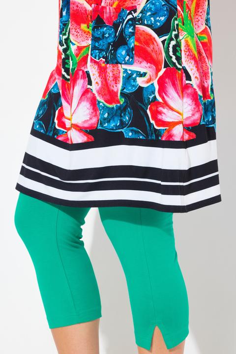 Image du produit Ulla Popken Robe courte en jersey, sans manches. Silhouette en A évasée. Décolleté rond et imprimé cachemire. (46, 48)