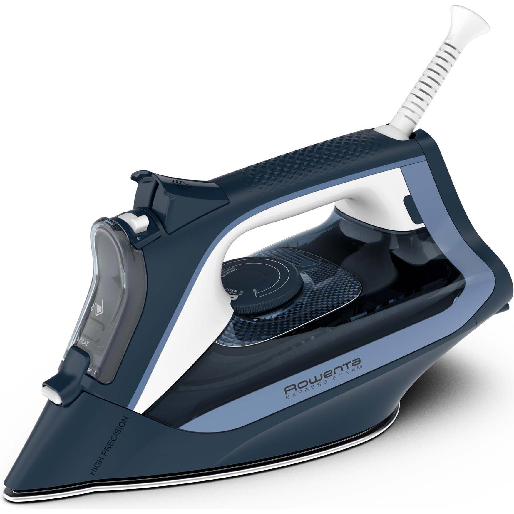 Rowenta Express Steam DW4308 Dampfbügeleisen Microsteam 300 Laser-Grundplatte, Bügeleisen, Blau