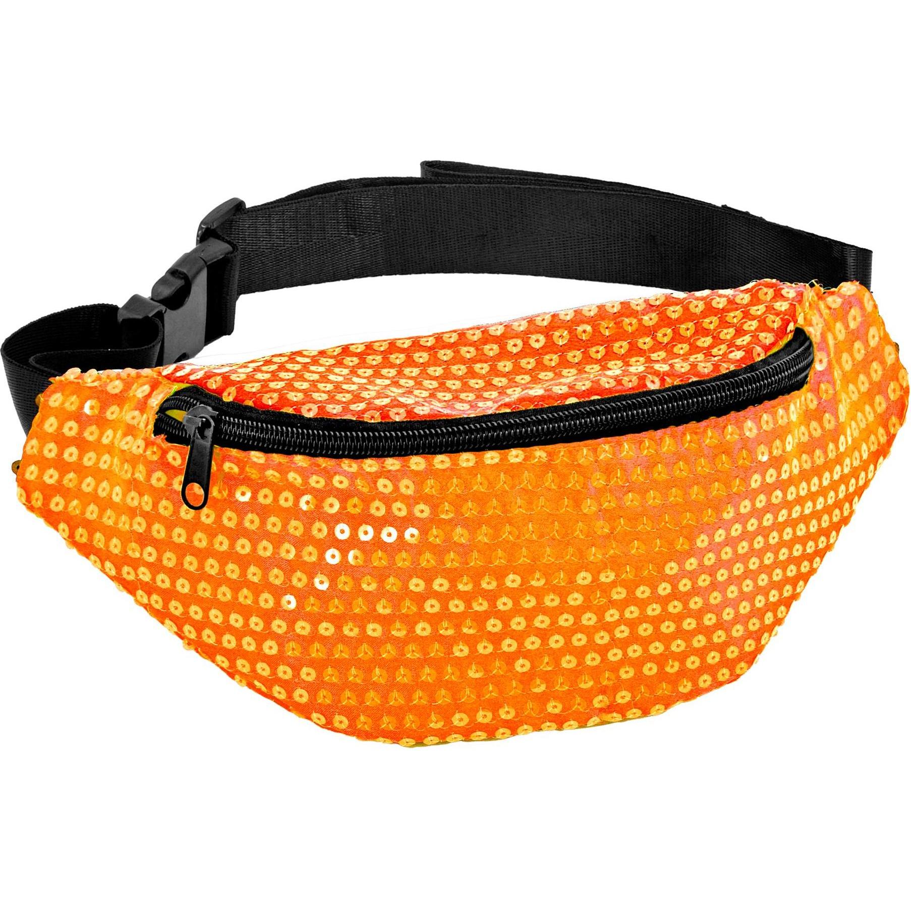 Widmann Gürteltasche in Neon Orange mit Pailletten