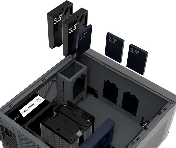 Immagine prodotto Silverstone SST-CW04TB - High End Crown HTPC All Aluminium ATX Computer Case, optimized cooling perf (ATX, SSI EEB)