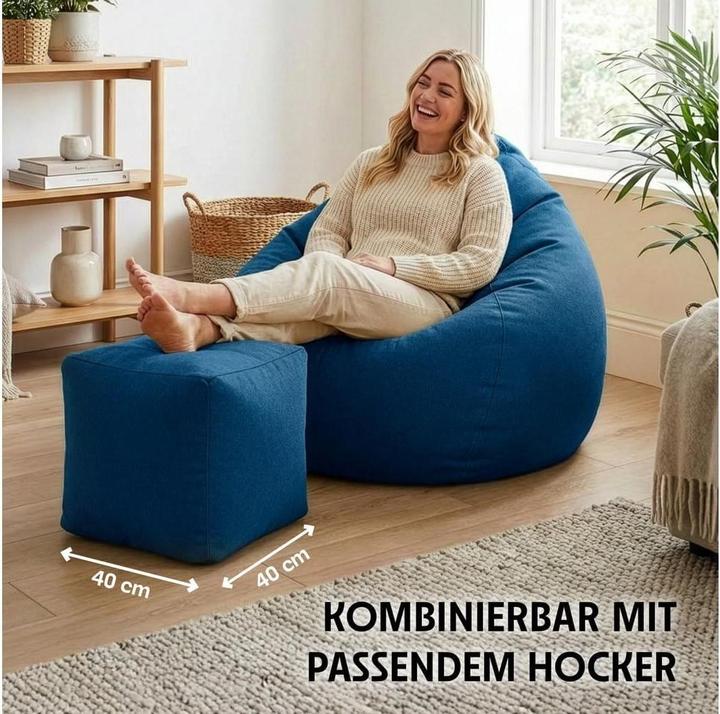 Produktbild Urbanara Sitzsack Basic-Comfort 315 l Polyester (PES), Blau