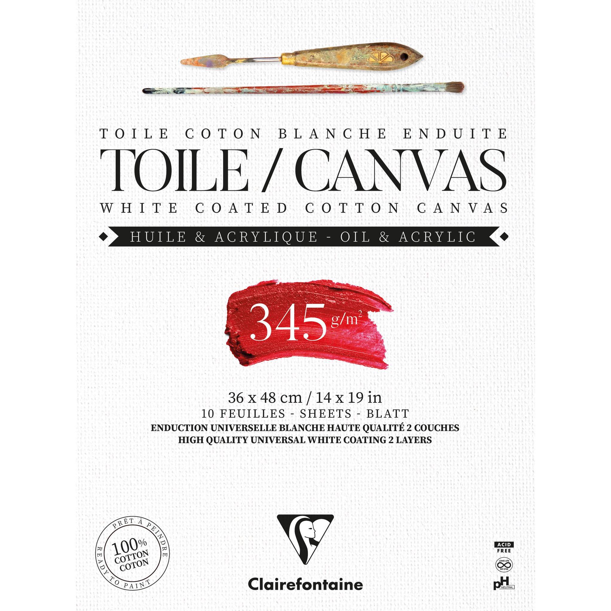 Clairefontaine, Bastelpapier, Leinwand Fleur geleimt (345 g/m², 60 x)