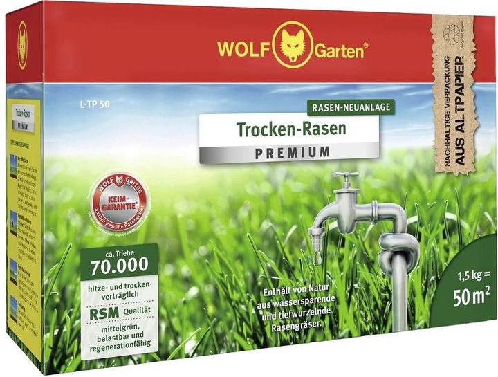 Actual product image Wolf-Garten New turf installation Dry turf L-TP 50 (Lawn reseed)