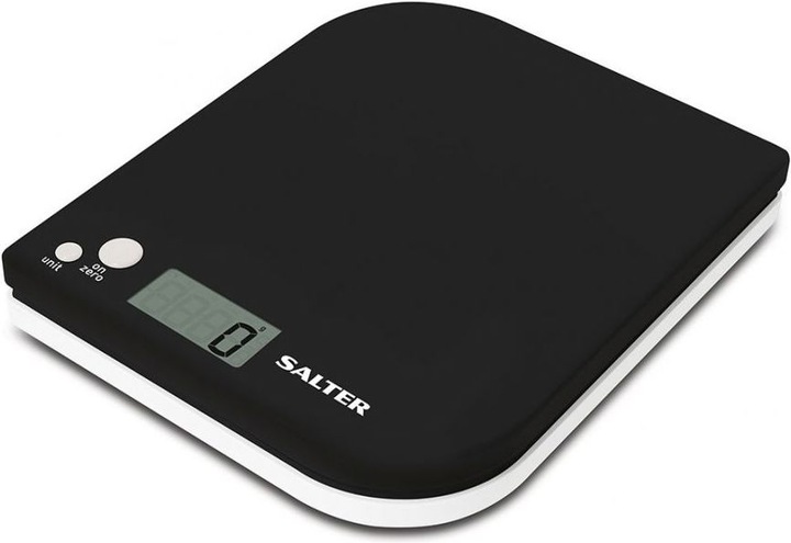 Actual product image Salter 1177 BKWHDR Leaf Electronic Digital Kitchen Scale - Black
